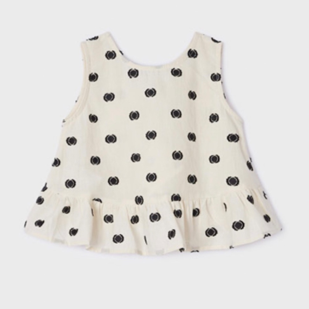MAYORAL GIRLS RUFFLE SPLIT BACK TOP - Picture 2 of 8